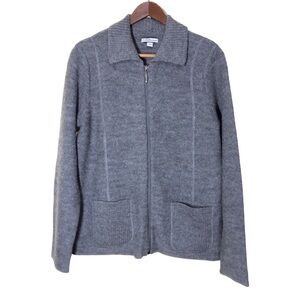 Croft & Barrow 100% Wool Full Zip Jacket Womens Size Med Pockets